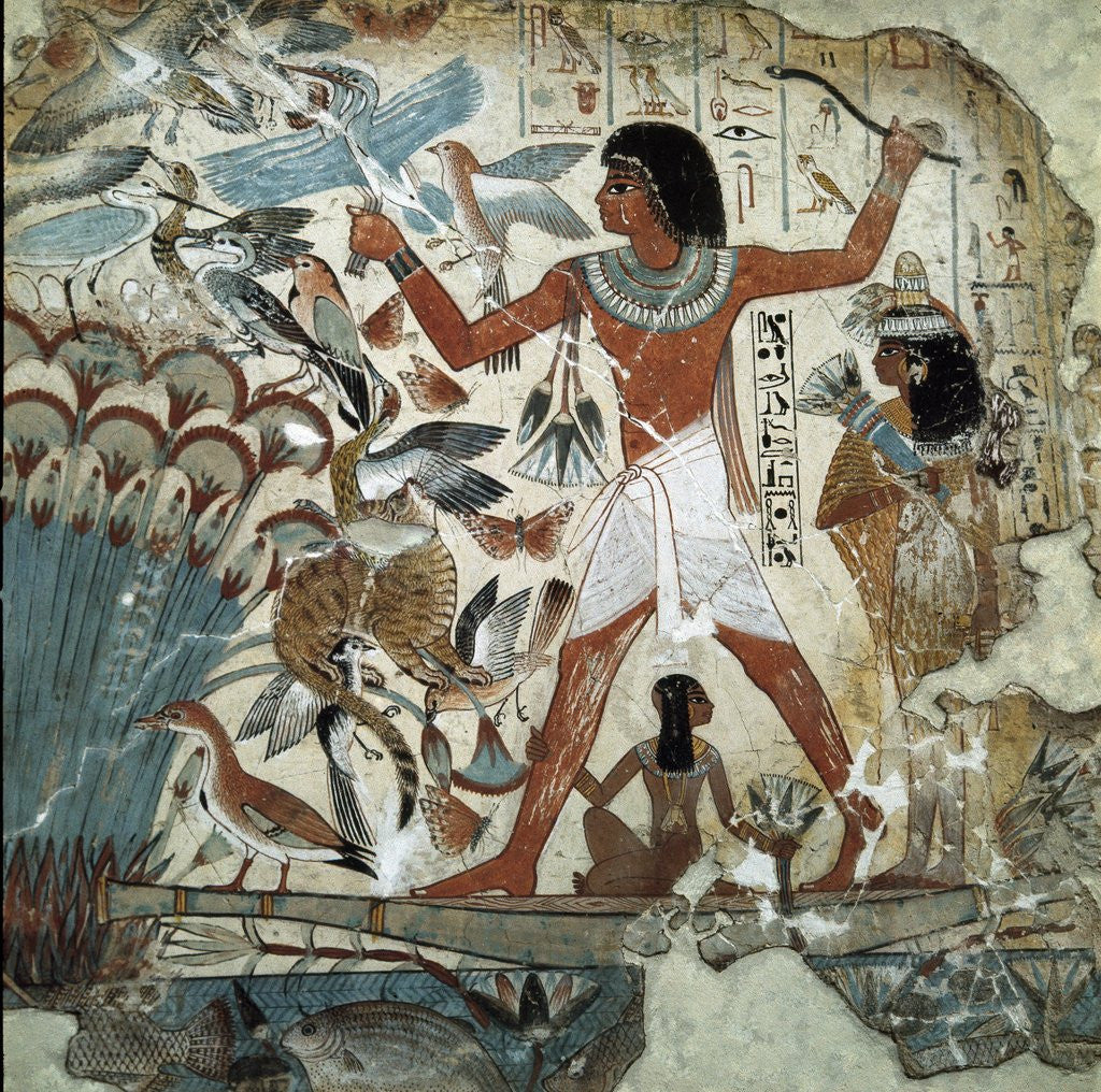 Detail of Detail of Nebamun hunting birds by Anonymous