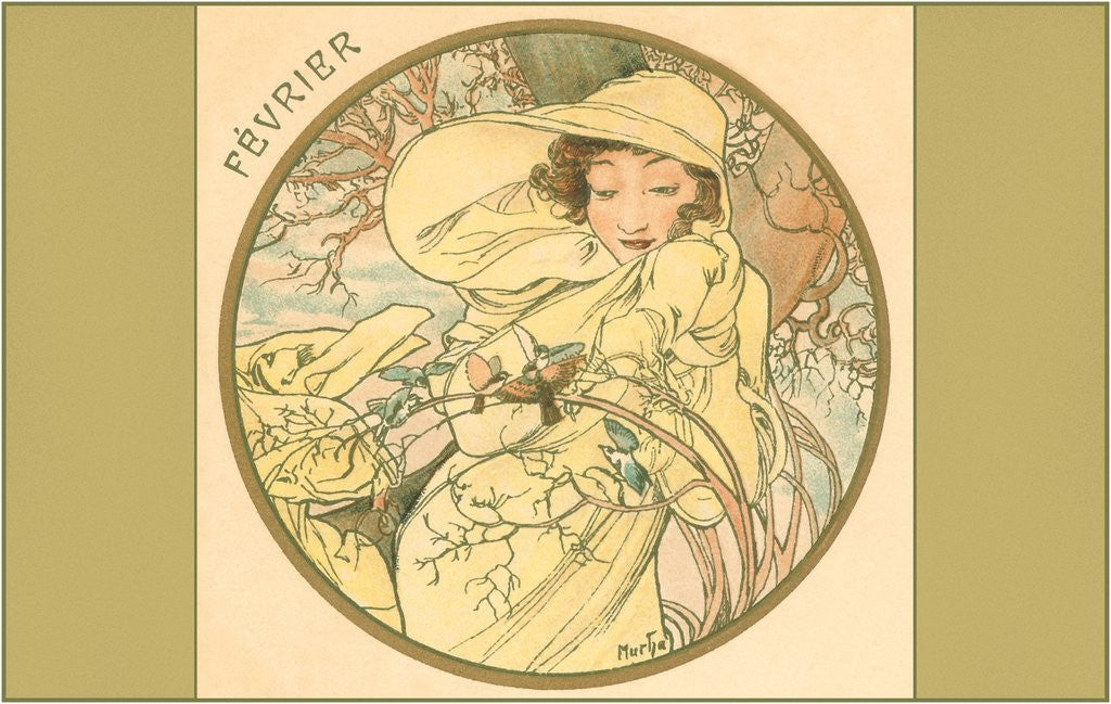 Detail of Art Nouveau Fevrier by Anonymous