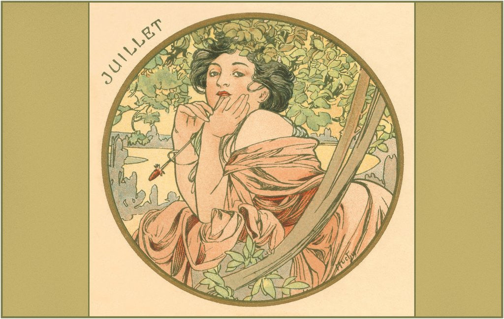 Detail of Art Nouveau Juillet by Corbis