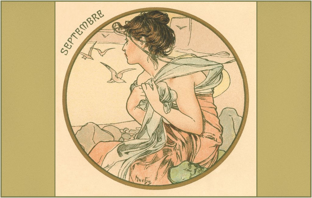 Detail of Art Nouveau Septembre by Anonymous