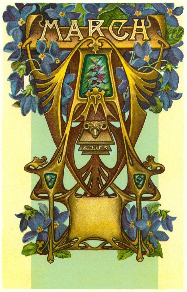 Detail of Art Nouveau March, Aries by Corbis