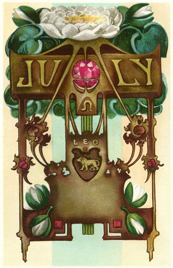Detail of Art Nouveau July, Leo by Corbis