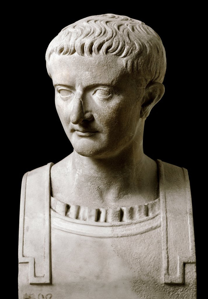Detail of Bust of Tiberius (Tiberio Claudio Nerone) by Anonymous