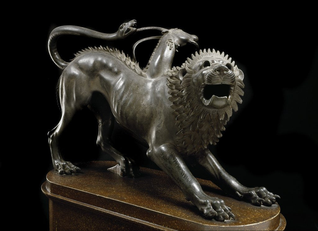 Detail of Chimera of Arezzo by Corbis