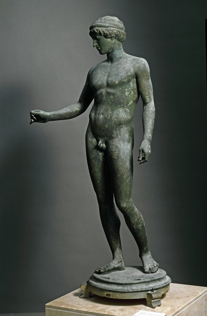 Detail of Ephebe, Bronze sculpture by Corbis