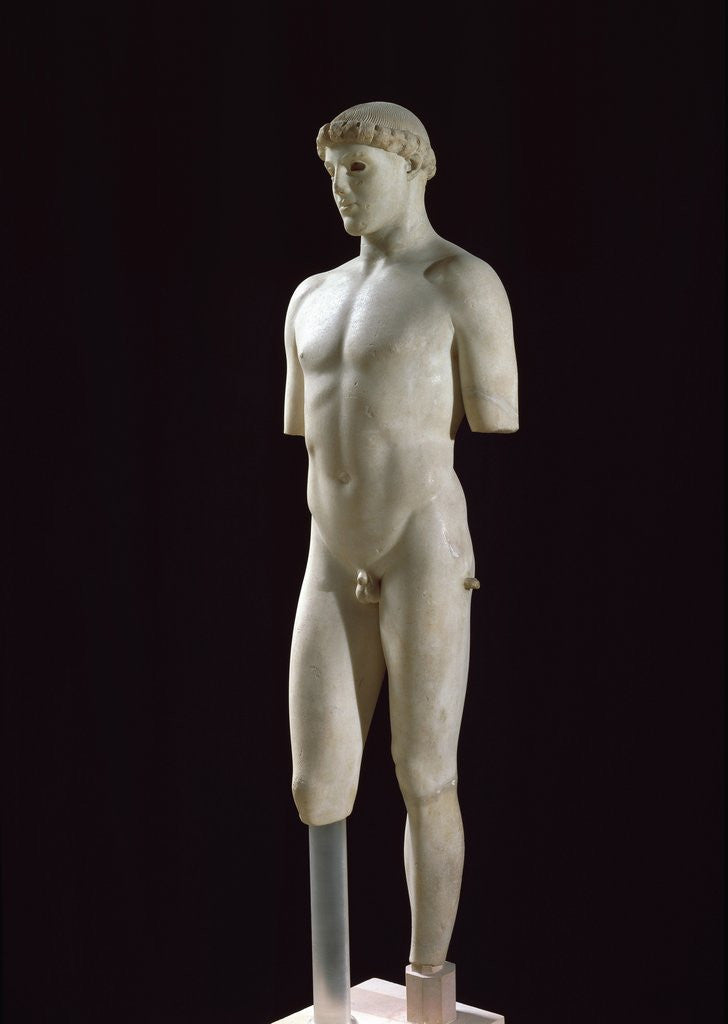 Detail of Ancient Greek sculptur of the Kritios Ephebe by Corbis