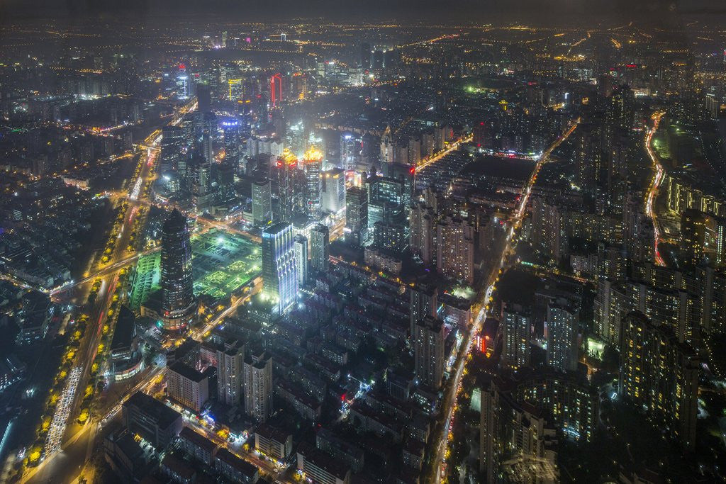 Detail of Pudong Skyline, Shanghai, China by Anonymous