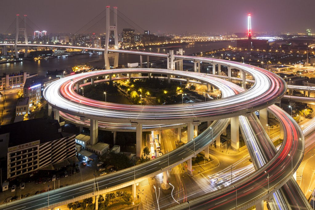 Detail of Nanpu Bridge, Shanghai, China by Anonymous