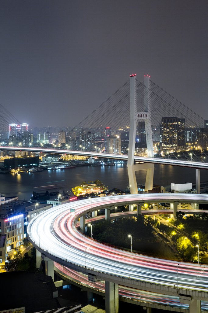 Detail of Nanpu Bridge, Shanghai, China by Anonymous