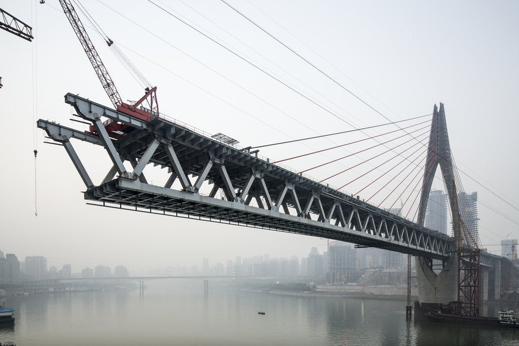 Detail of Dongshuimen Bridge Construction, Chongqing, China by Anonymous