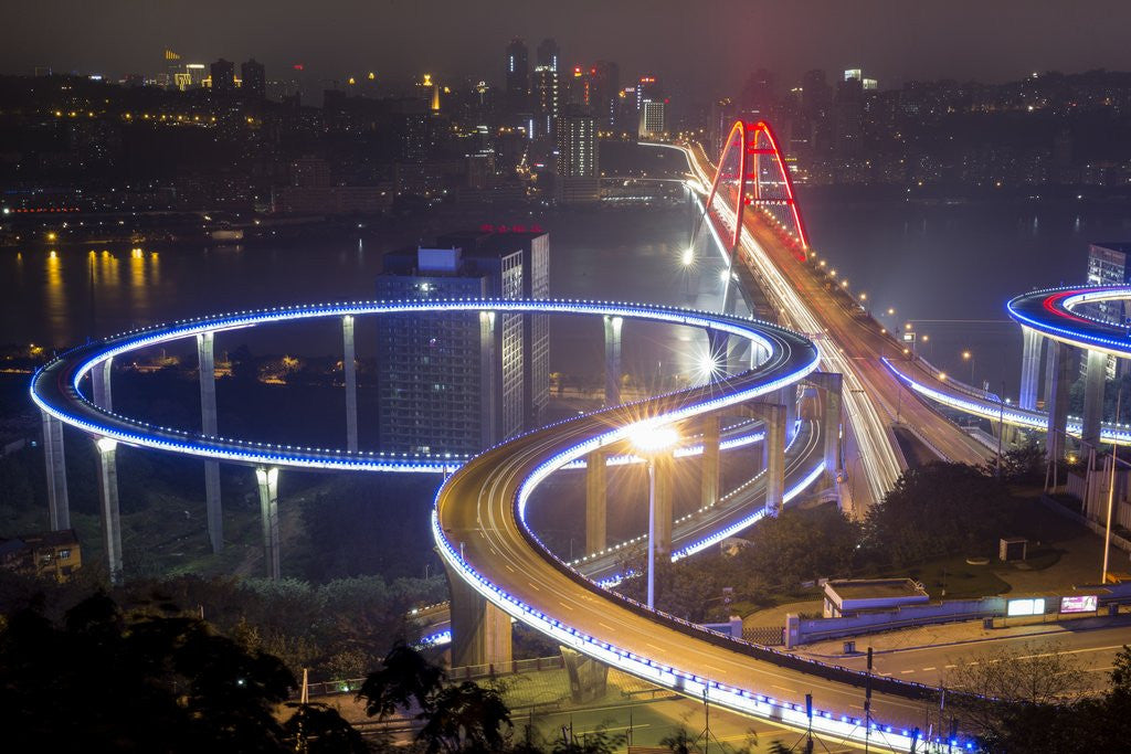 Detail of Caiyuanba Bridge, Chongqing, China by Anonymous