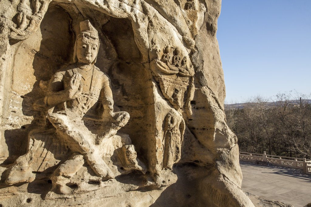 Detail of Buddha Caves, Datong, Shanxi Province, China by Anonymous