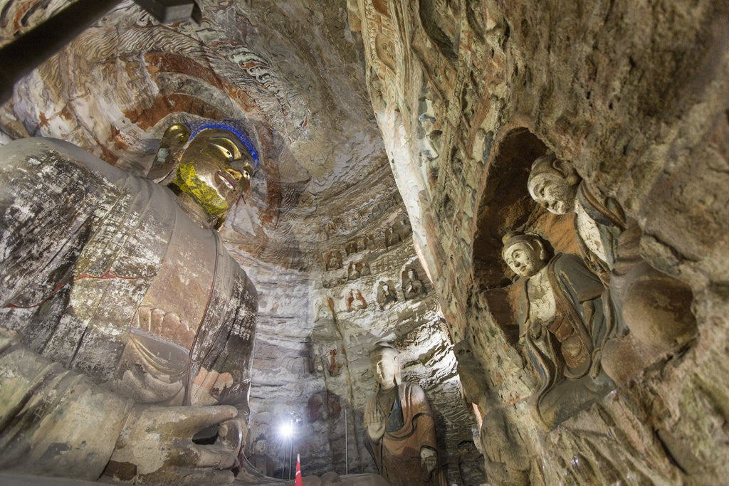 Detail of Buddha Caves, Datong, Shanxi Province, China by Anonymous