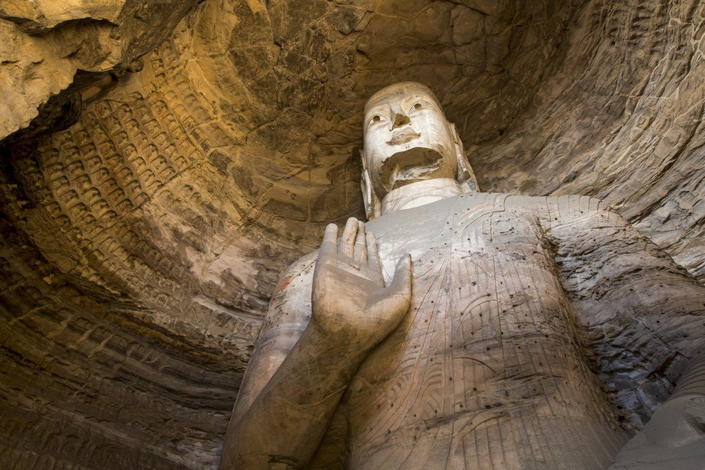 Detail of Buddha Caves, Datong, Shanxi Province, China by Corbis