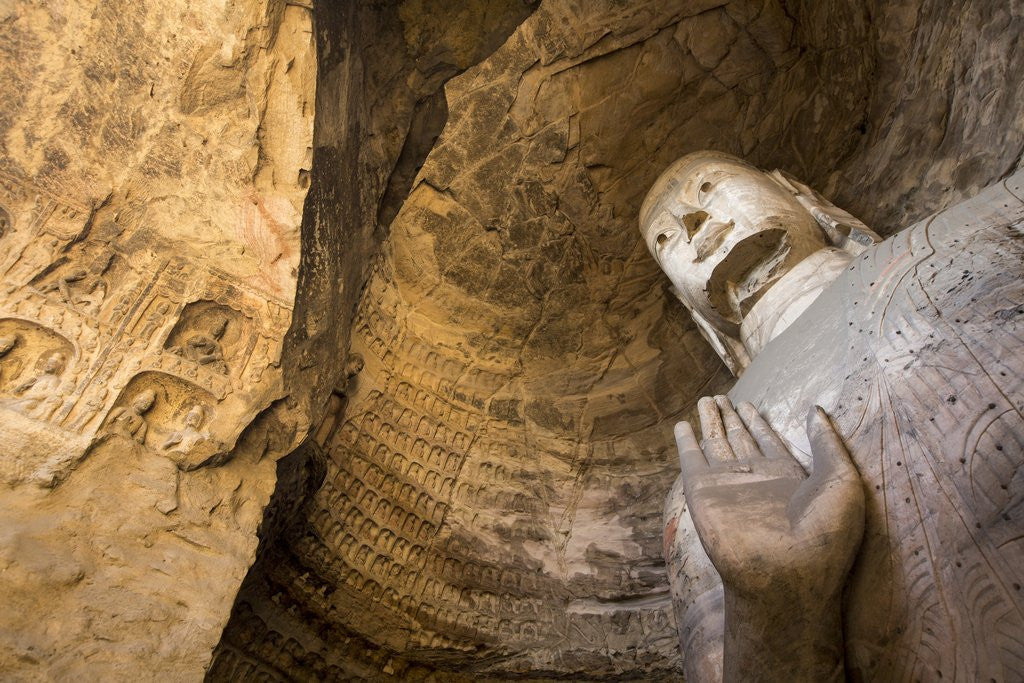 Detail of Buddha Caves, Datong, Shanxi Province, China by Anonymous