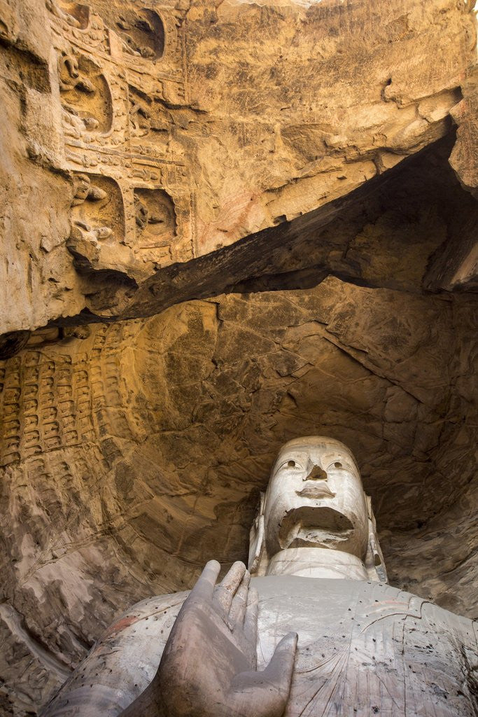 Detail of Buddha Caves, Datong, Shanxi Province, China by Anonymous
