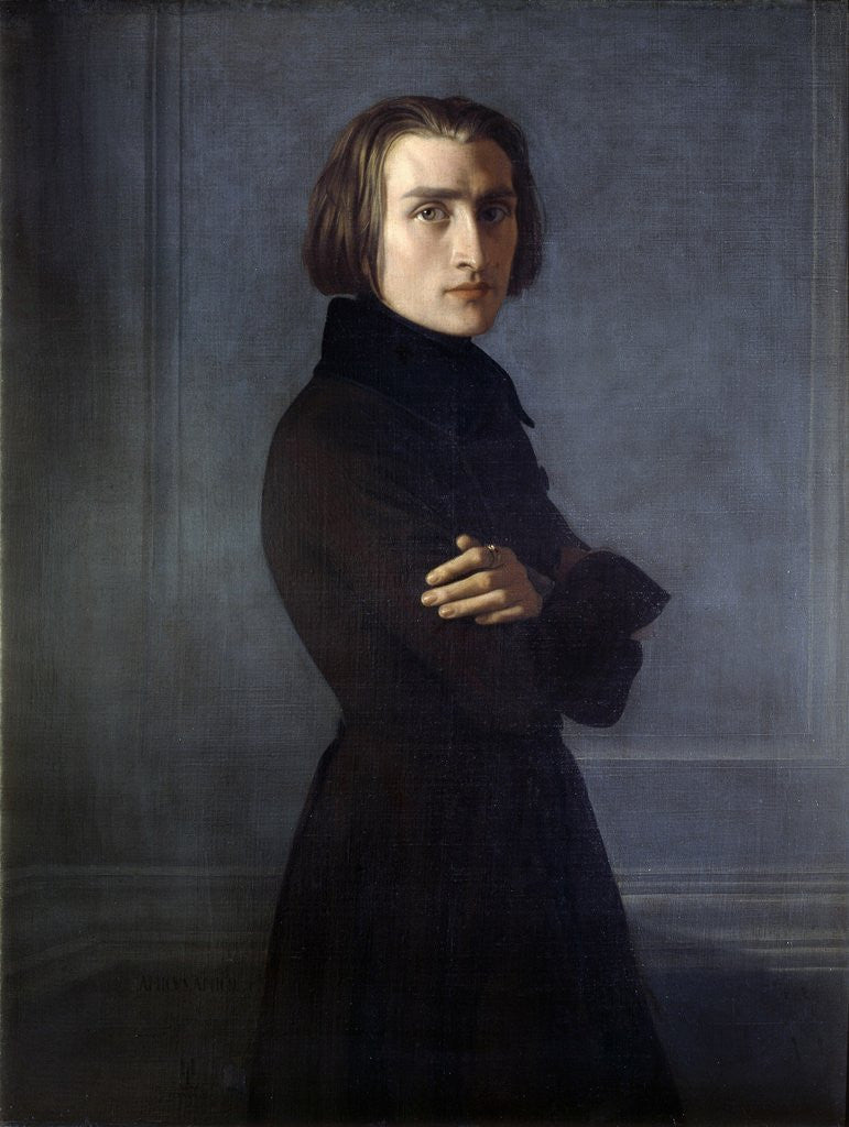 Detail of Portrait of Franz Liszt (1811-1886) by Anonymous