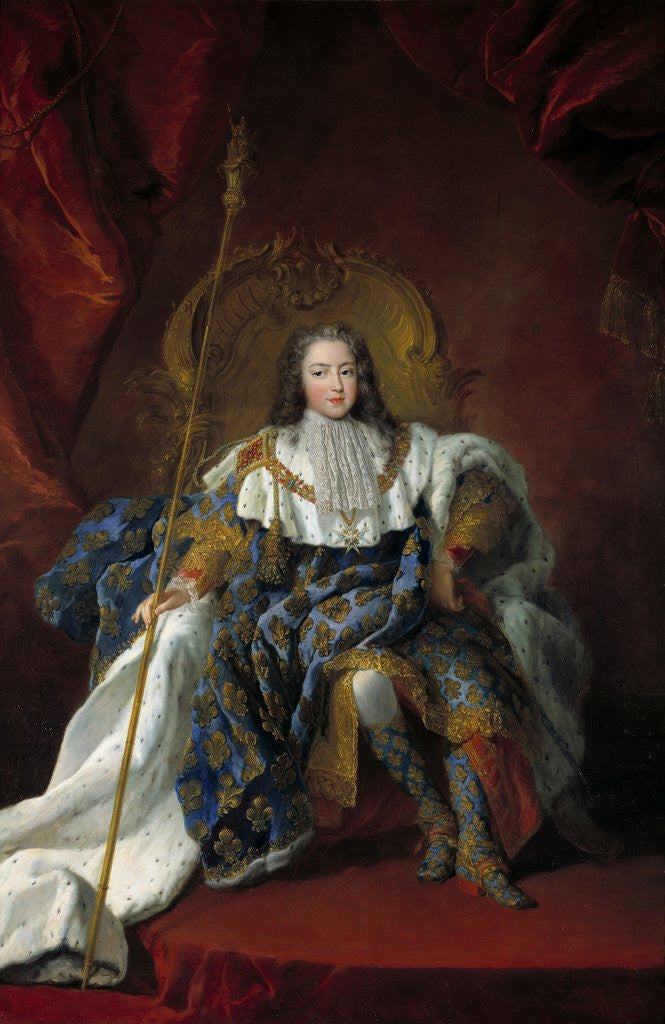 Detail of Portrait of Louis XV by Alexis Simon Belle