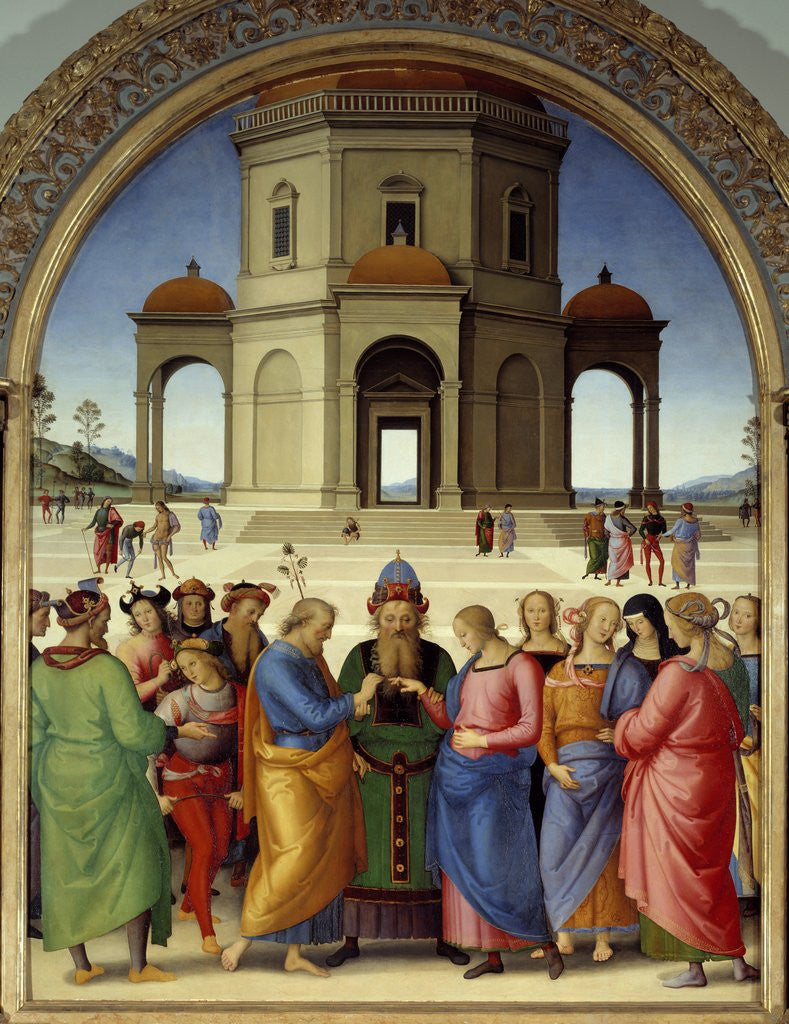 Detail of The Marriage of the Virgin by Pietro Perugino