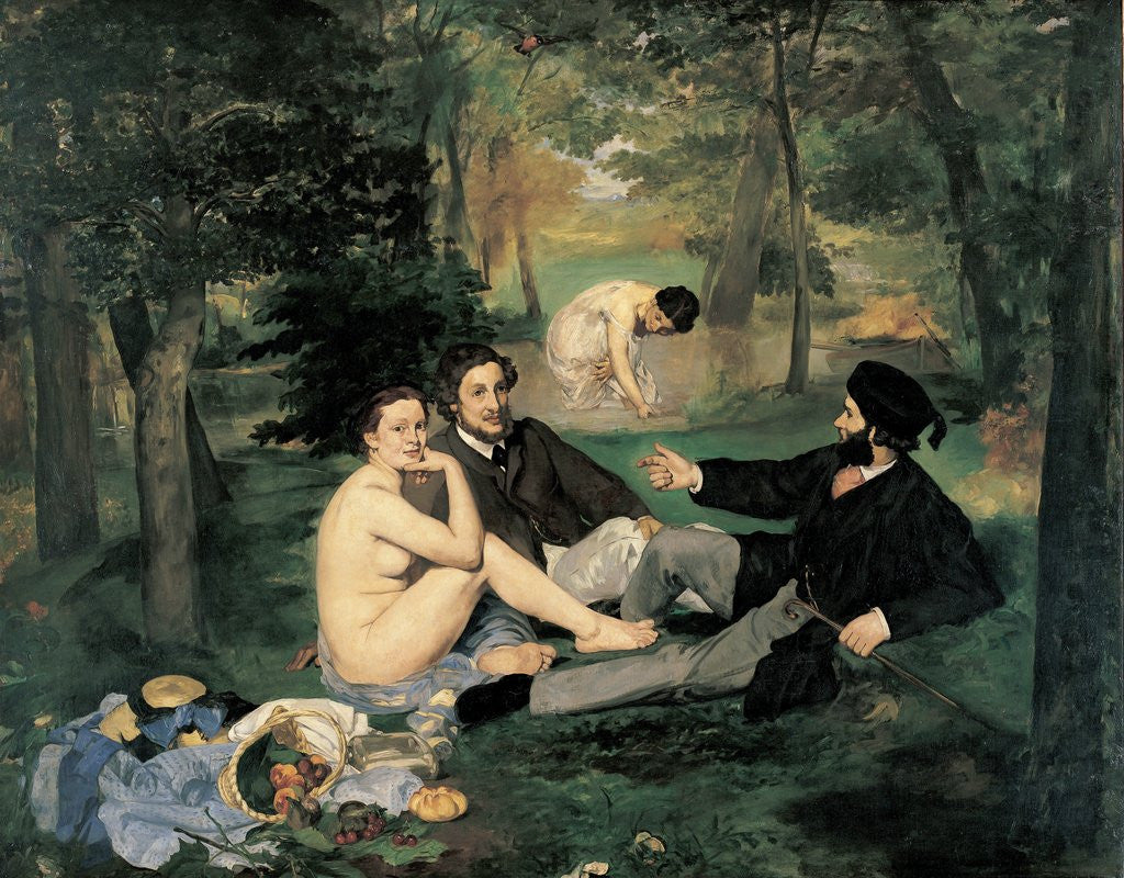 Detail of Luncheon on the Grass (Le Dejeuner sur l'herbe) by Edouard Manet