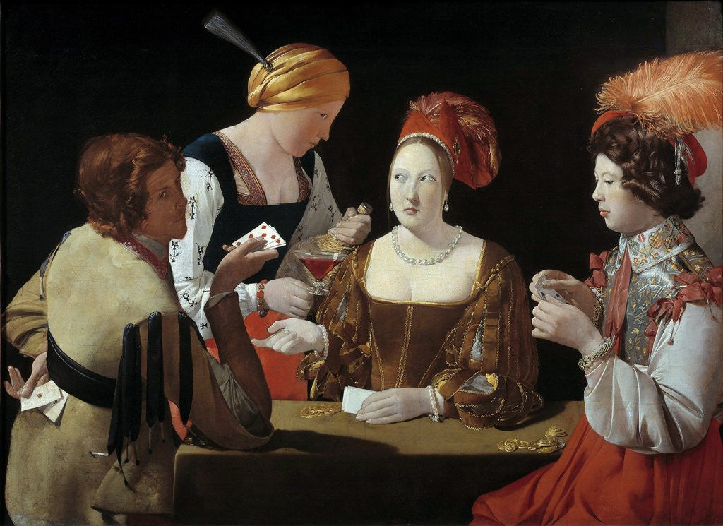 Detail of The Cheat with the Ace of Diamonds by Georges de La Tour