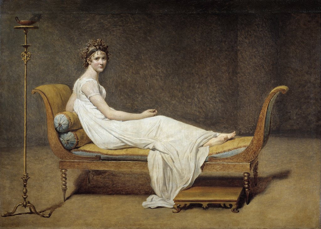 Detail of Portrait of Mrs Recamier by by Jacques-Louis David