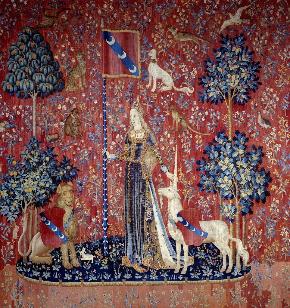 Allegory of touch from the Lady and the Unicorn tapestry posters