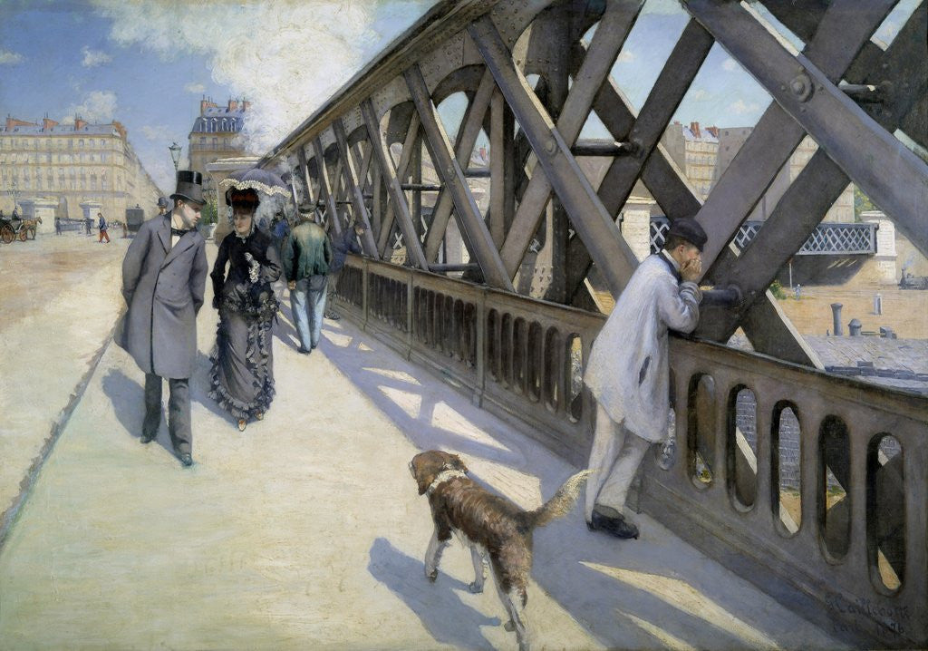Detail of Le Pont de l'Europe by Gustave Caillebotte
