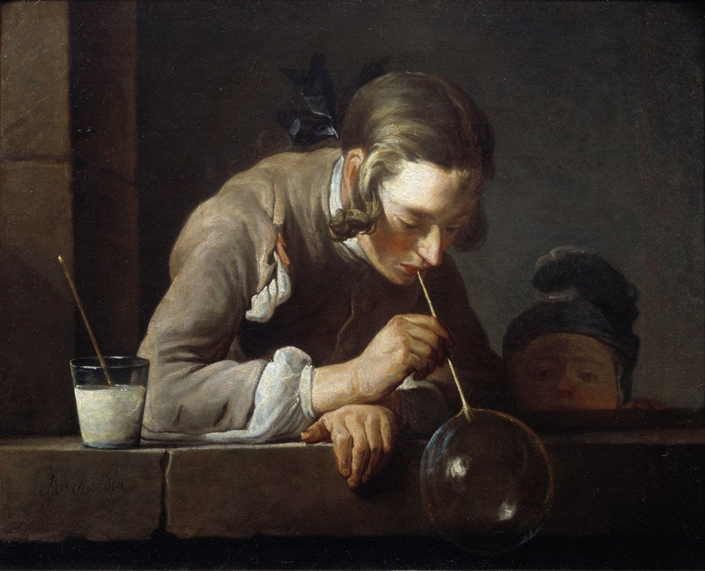 Detail of Soap Bubbles by Jean-Baptiste-Simeon Chardi
