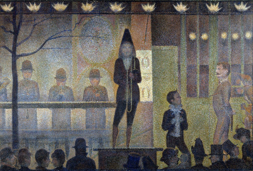 Detail of Circus Sideshow by Georges Seurat