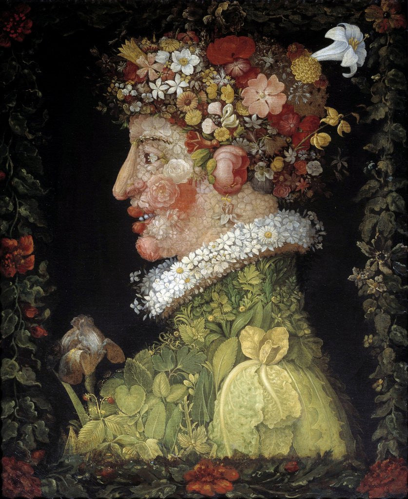 Detail of Spring by Giuseppe Arcimboldo