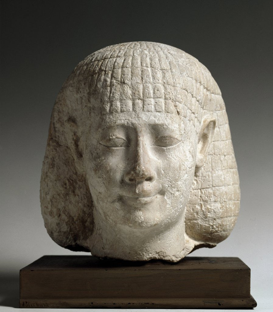 Detail of Ancient Egyptian head of a man by Anonymous