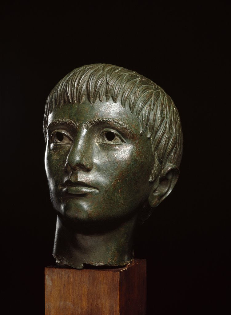 Detail of Etruscan head of a young man by Anonymous