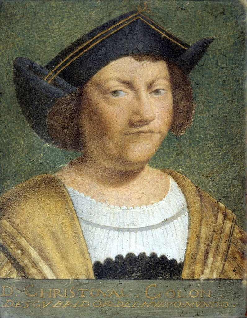 Detail of Portrait of the navigator Christopher Columbus by Anonymous