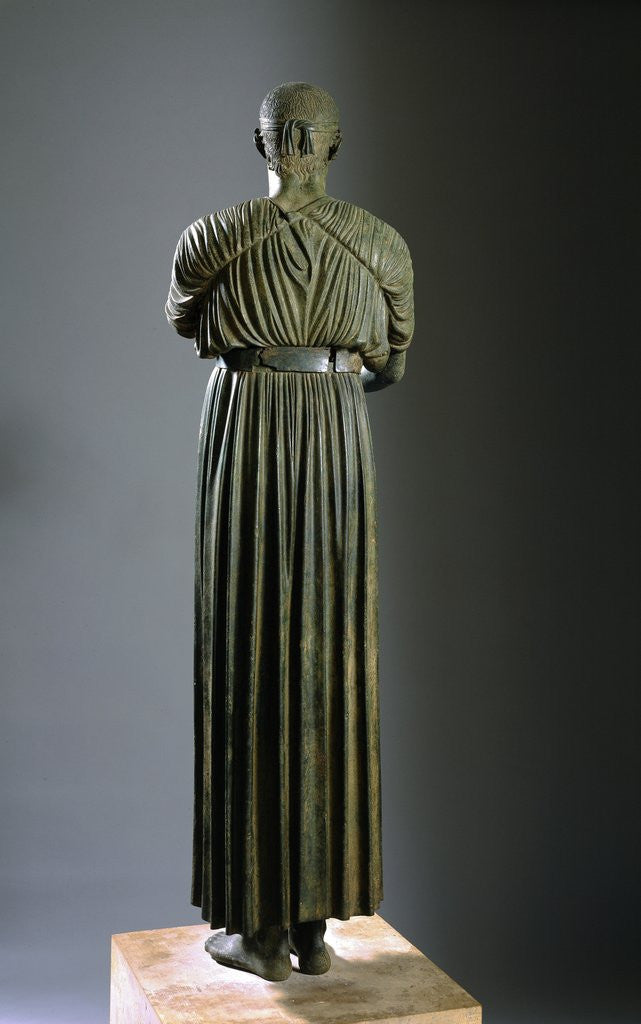 Detail of The Charioteer of Delphi, also known as Heniokhos by Anonymous
