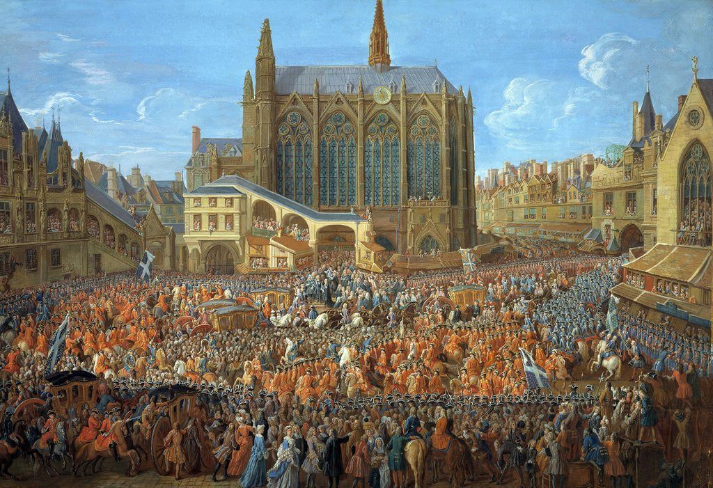 Detail of The Departure of Louis XV by by Pierre Denis Martin