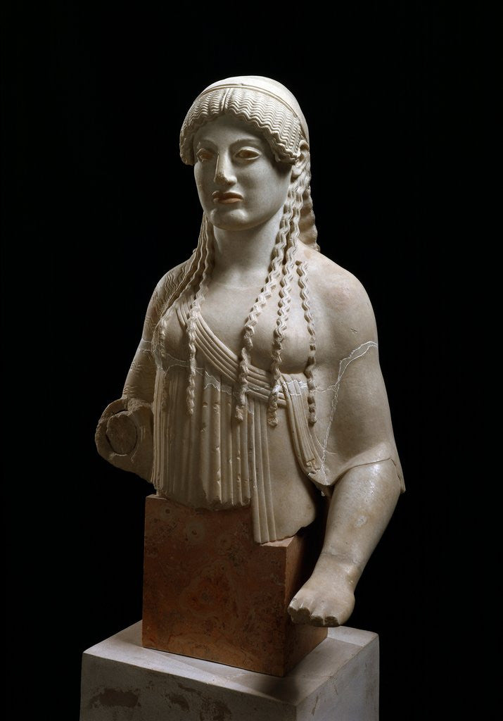 Detail of Kore of Euthydikos by Anonymous