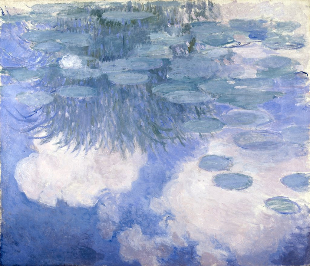 Detail of Waterlilies with effects of cloud by Claude Monet