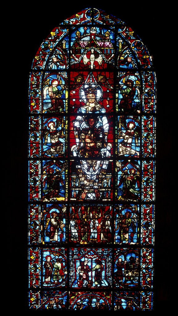 Detail of Stained glass window at Chartres Cathedreal by Anonymous