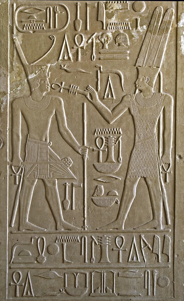 Detail of Hieroglyph depicting Senusret I by Corbis