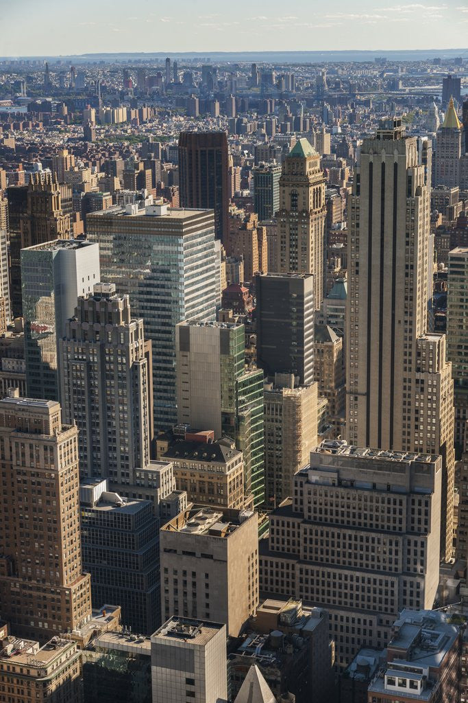 Detail of View of the town from Rockefeller Center Terrace by Anonymous