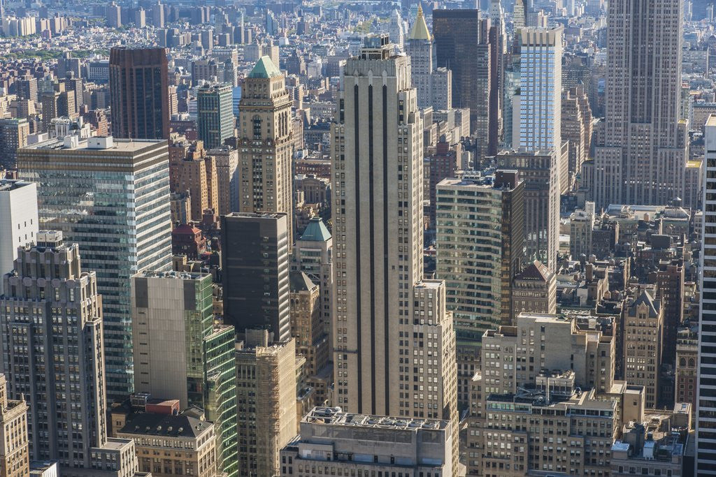 Detail of View of the town from Rockefeller Center Terrace by Anonymous