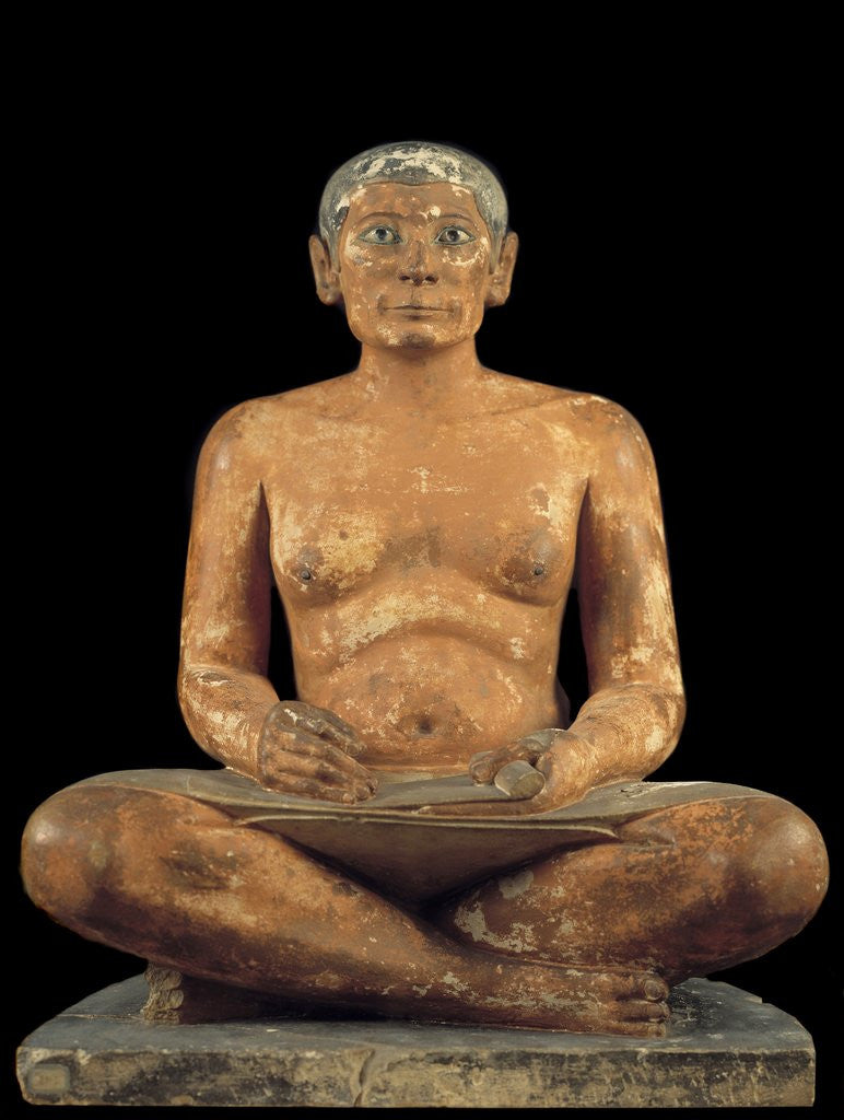 Detail of Ancient Egyptian statue of Seated Scribe by Anonymous