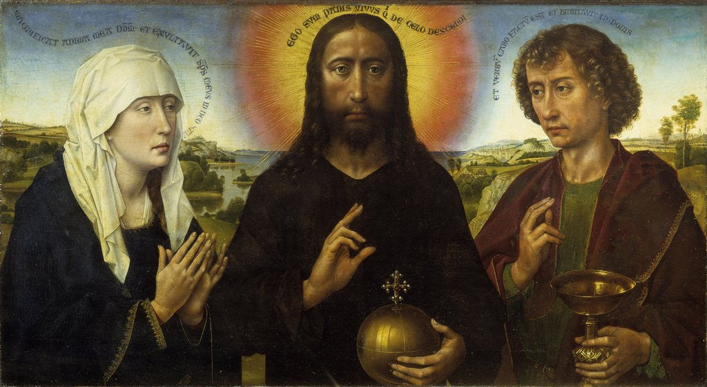 Detail of The Triptych of the Braque Family by Rogier van der Weyden