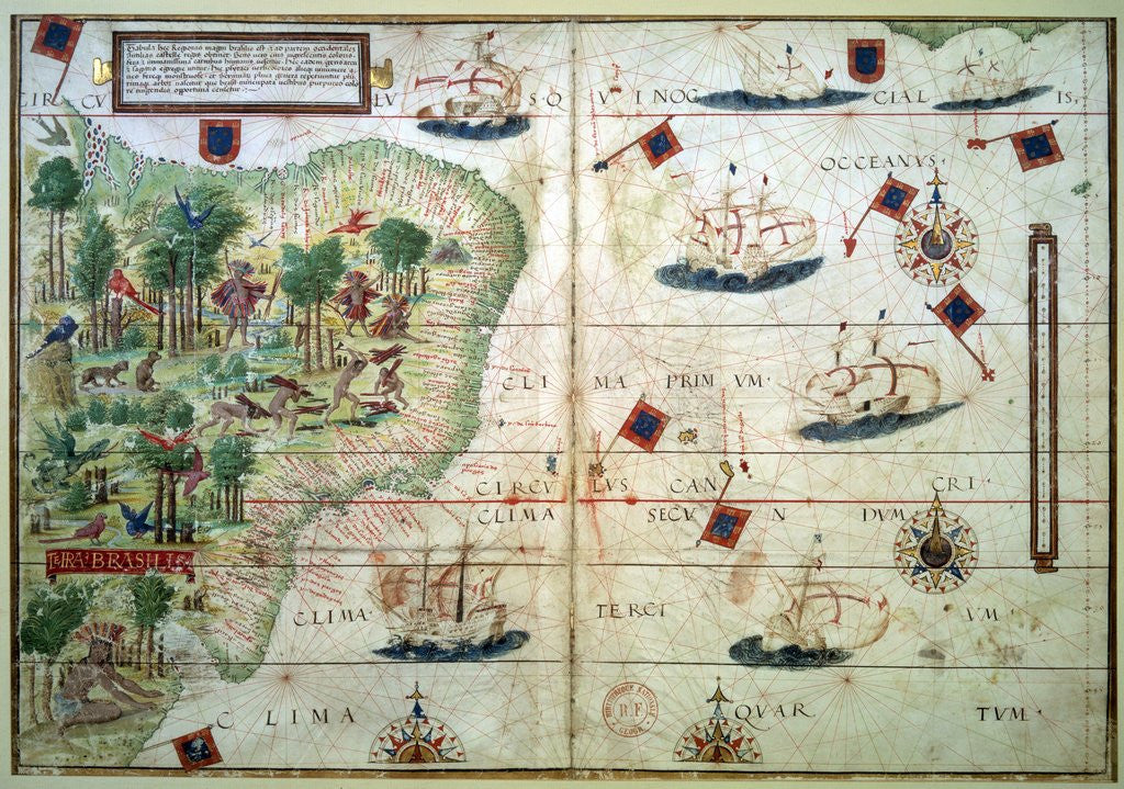 Detail of Hydrographic Map of Brazil by Anonymous