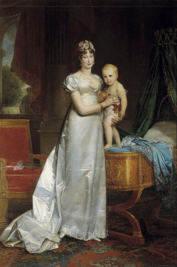 Detail of Portrait of the Empress Marie Louise and the King of Rome by Francois Gerard