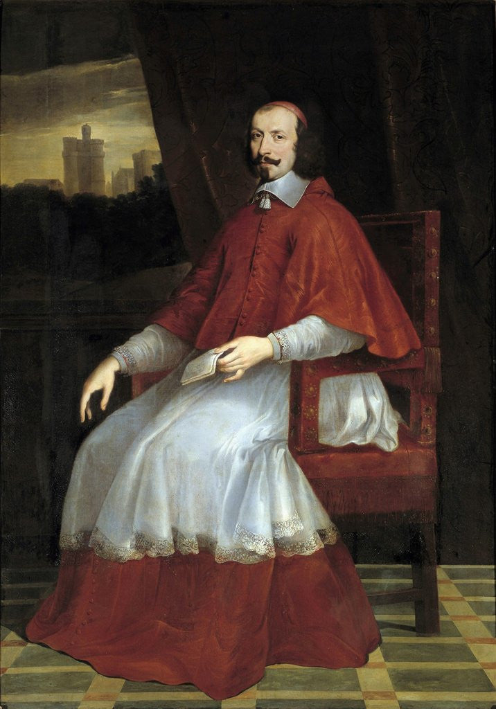 Detail of Portrait of the Cardinal Jules Mazarin by Philippe de Champaigne
