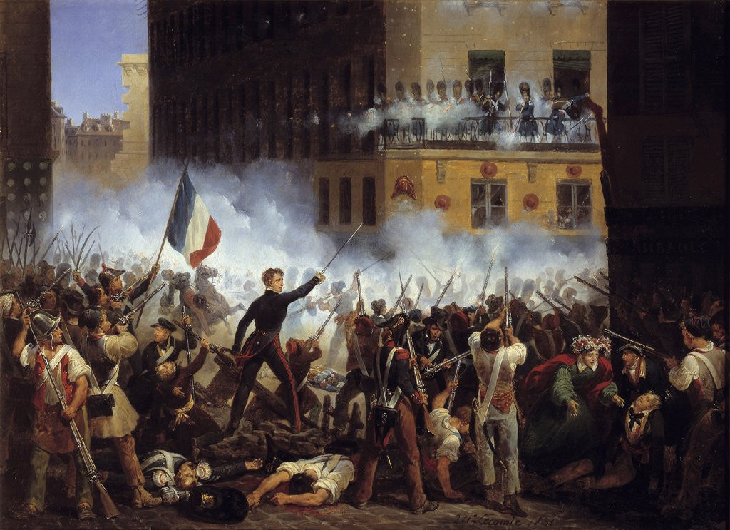 Detail of Rohan Road Combat, 29 July 1830 by Hippolyte Lecomte