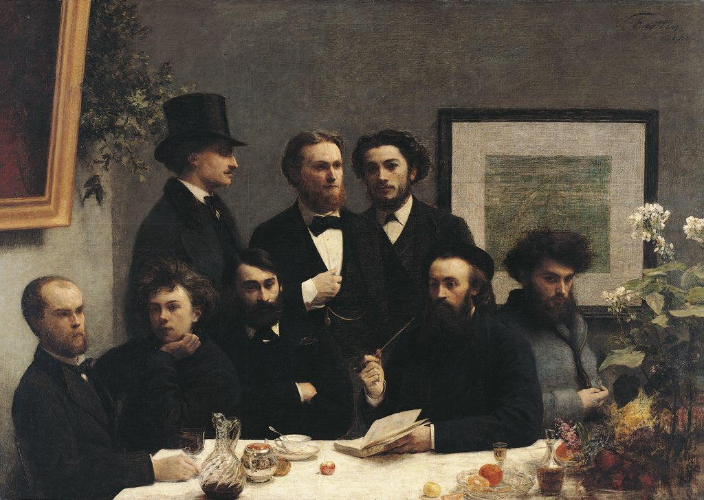 Detail of A Corner of the Table by Ignace Henri Fantin-Latour