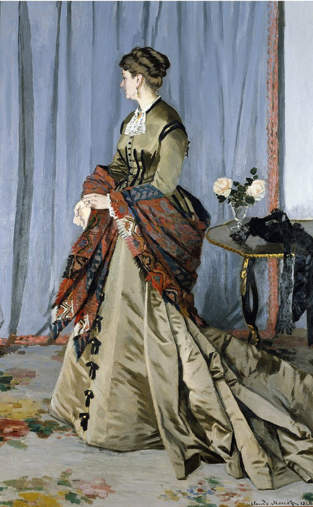 Detail of Portrait of Madame Louis Joachim Gaudibert by Claude Monet